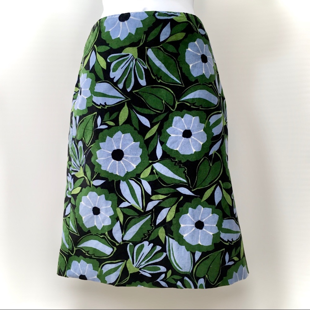Sigrid Olsen Velvet Floral Pencil Skirt, Size 12